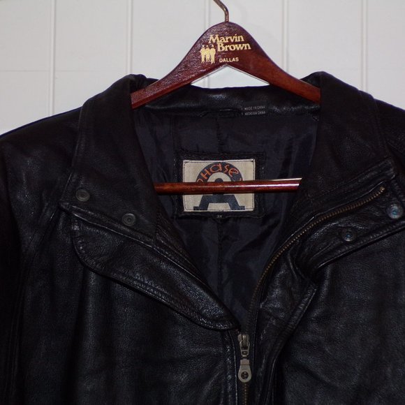 PHASE 2 MENS BLACK LEATHER JACKET - Picture 2 of 5